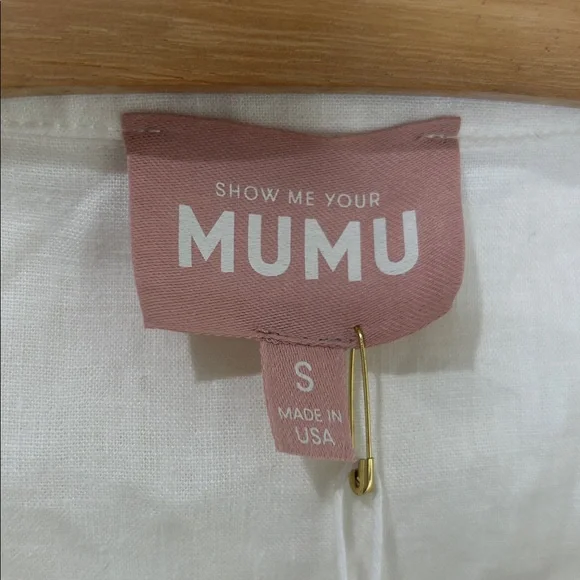 NWT SHOW ME YOUR MUMU White Basic Sleeveless Button Up Dress Size Small - Picture 7 of 15